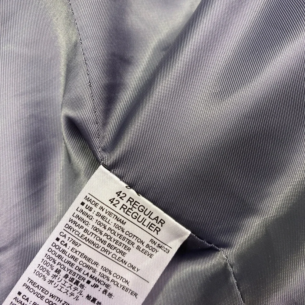 Banana Republic Mens 42R Slim Fit Grey Cotton Blazer Sport Coat 359401-00 Preppy